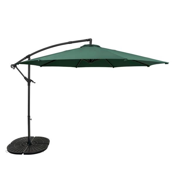 Jardi Cantilever Parasol 3m With Full Fan Base – Green