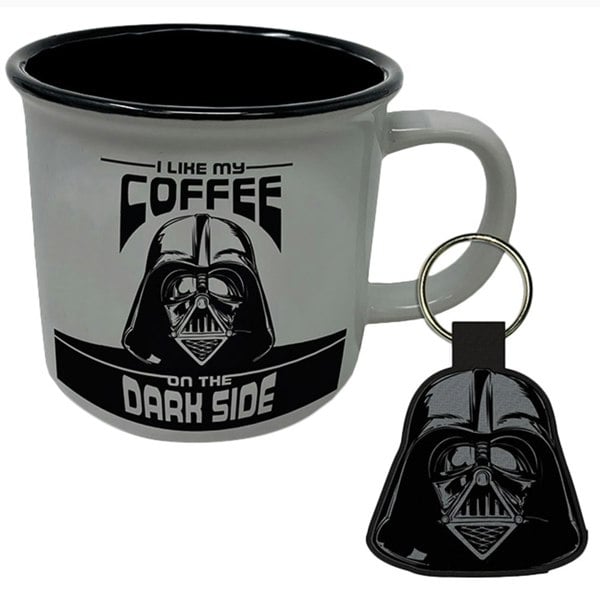 Star Wars I Like My Coffee On The Dark Side Mug Set - Black/Grey