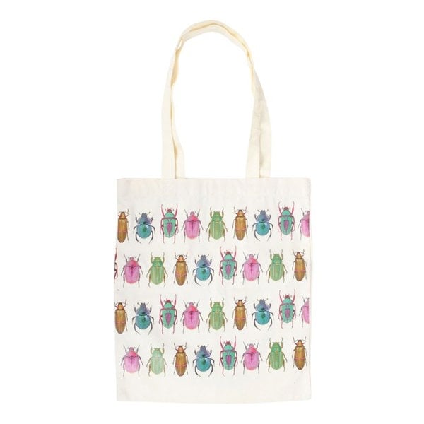 Serano Beetle Print Polycotton Tote Bag