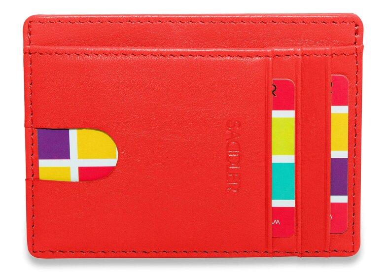 SADDLER Slim Leather Card Holder "Stella" – Handmade by Saddler |Gift Boxed - Red