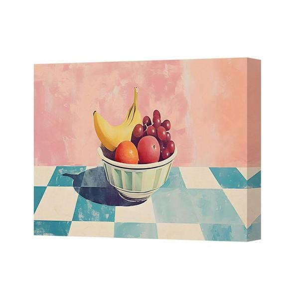 Benjamin Tate Design Pastel Fruit Bowl Canvas Art Print Still Life Kitchen Decor