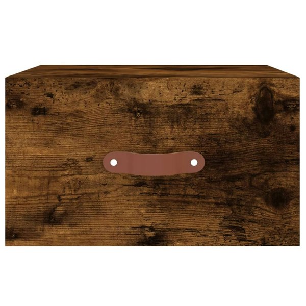 Berkfield Wall-mounted Bedside Cabinet Smoked Oak 35x35x20 cm