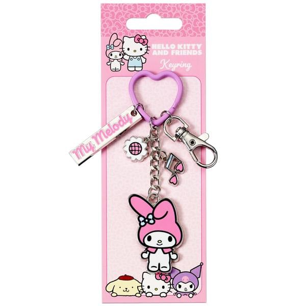 The Carat Shop Hello Kitty My Melody Keyring with Charms
