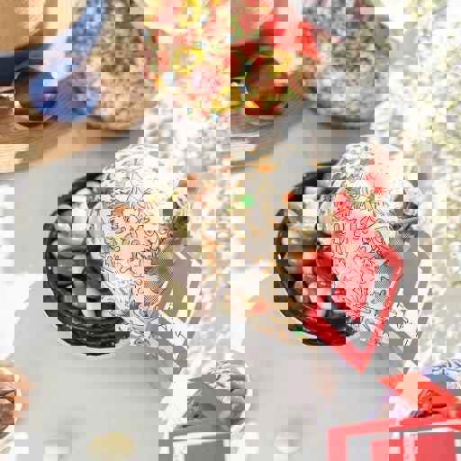 Large Handmade Bonbonnière with Assorted Chocolate Coated Almonds, Palm Oil Free, 260g