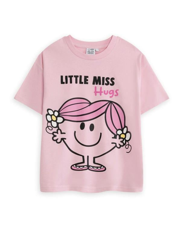 Vanilla Underground Mr. Men & Little Miss Girls Multicoloured Multi Character Multi-Pack of 3 Short-Sleeved T-Shirts
