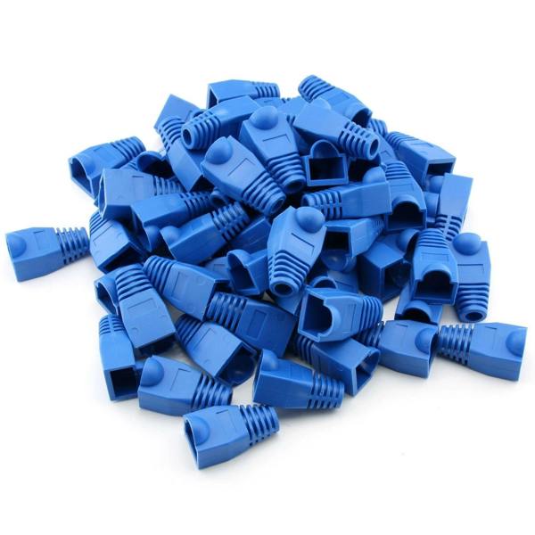 ATEK RJ45 CAT5e CAT6 Ethernet Connector Boots Blue