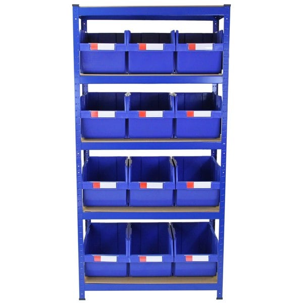 Monster Racking T-RAX Blue 90cm with 12 x Storage Quick Pick Bins