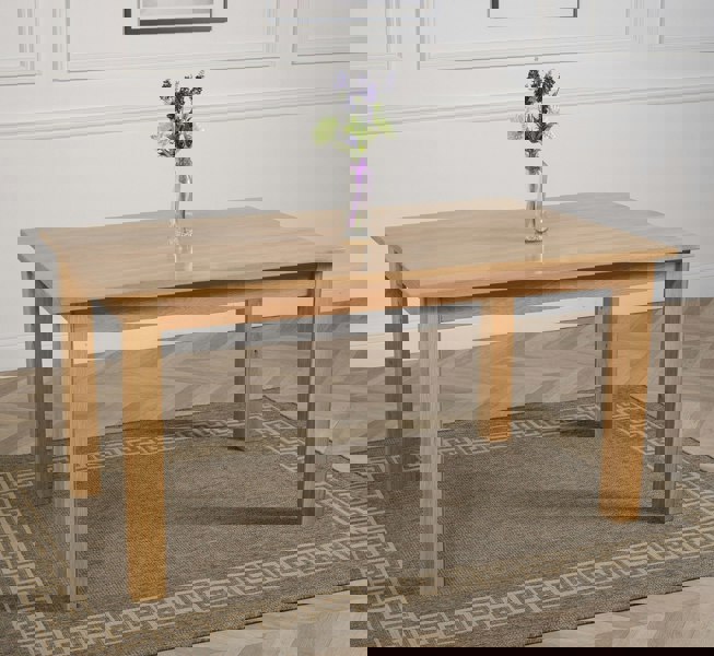 That's Furniture Oslo Minimalist Solid Oak Dining Table - 150cm