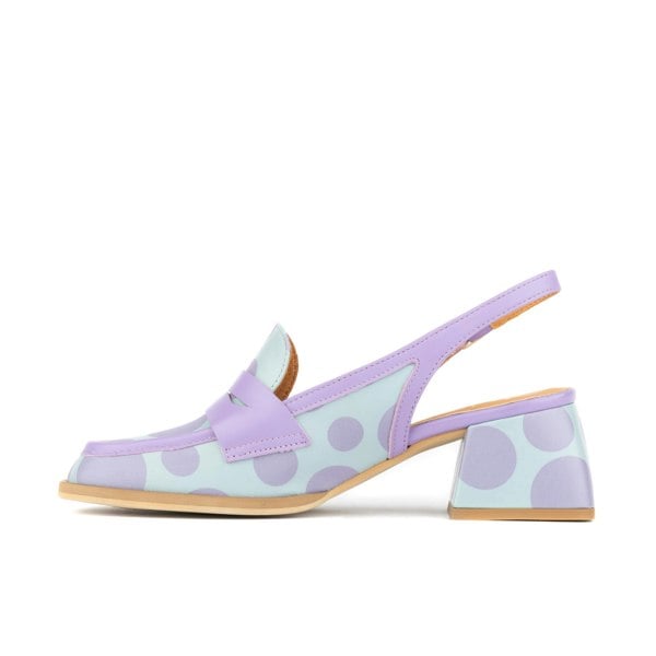 Embassy London Diana - Pastel Polka Dot - Women's 2.4 inch block heel sling backs in pastel design