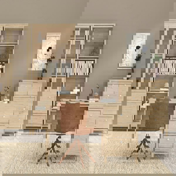 Furniture To Go Madrid Chest 3+2 Drawers in Jackson Hickory Oak