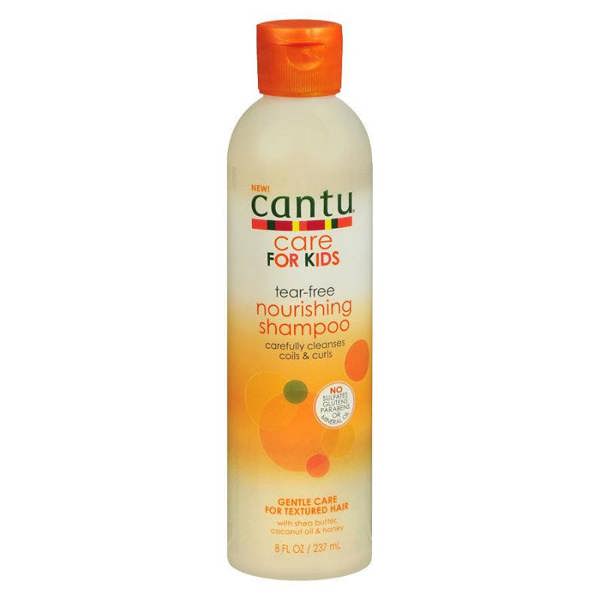 Cantu care for kids shampoo bottle on a white background