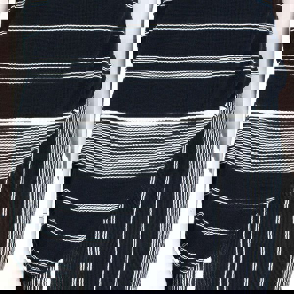 Stella McCartney form-fitting pencil dress in a horizontal stripe pattern