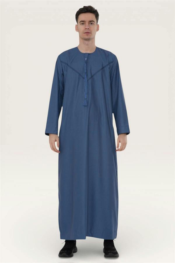 Infinity Leather Men's Eid Moroccan Thobe Robe Djellaba Ramadan Eid Jubba- HM10