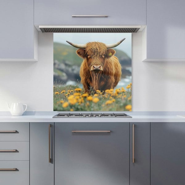 Warren Reed - Designer Highland Cow By The Coast Kitchen Splashback