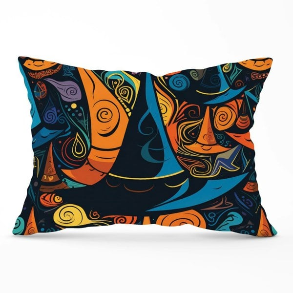 Warren Reed Imaginative Abstract Witches Hats Cushions