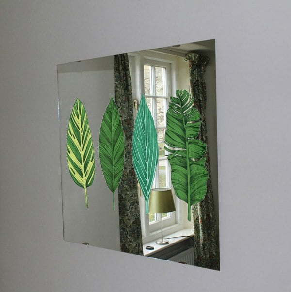 Benjamin Tate Design Four Leaves (Mirror Art Print)
