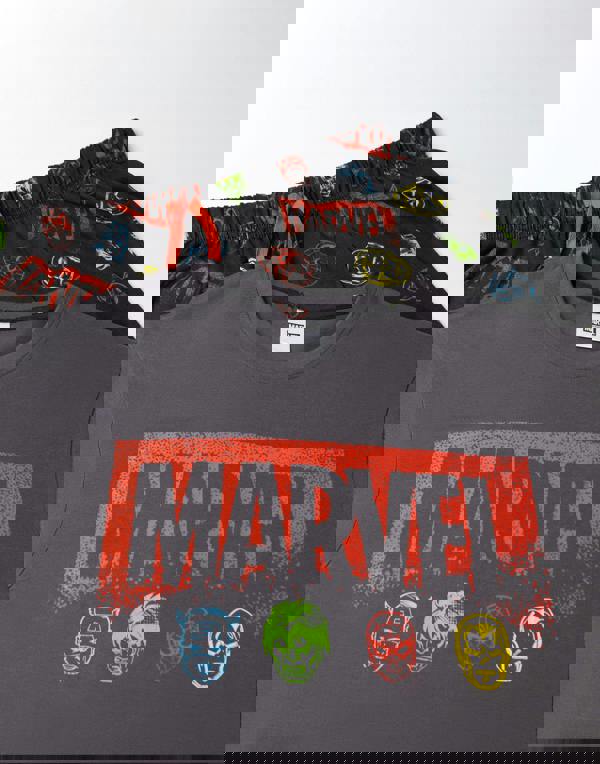 Marvel Mens Multicoloured Avengers Short Sleeve Long Leg Pyjama Set