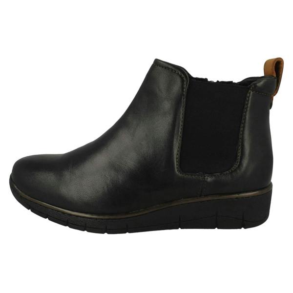 Padders Ladies Padders Wide Fitting Wedge Heeled Ankle Boots Rowen