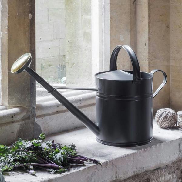 Powder Coated Steel Watering Can - close-up detail
