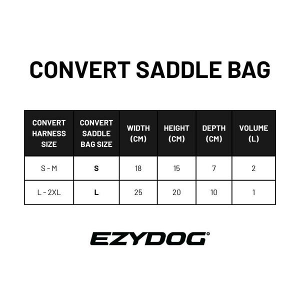 EzyDog Convert Saddle Bags for Express Harness