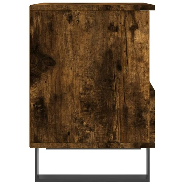 Berkfield Bedside Cabinet Smoked Oak 40x35x50 cm Engineered Wood
