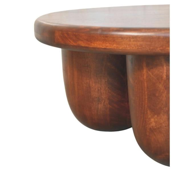 Artisan Furniture Solid Wood Clara Sculpted Coffee Table, Brown