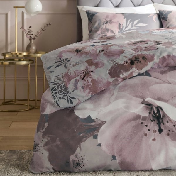 Catherine Lansfield Dramatic Floral Reversible Duvet Cover Set