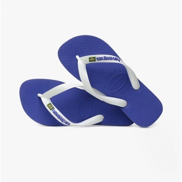 Havaianas HAV BRASIL LOGO Mens Flip Flops Marine Blue