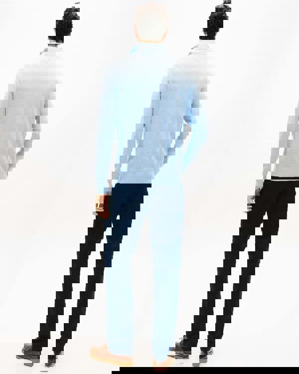 Tommy Hilfiger Essential Cotton 1/4 Zip Mock Mens Sweatshirt - Vessel Blue Heather