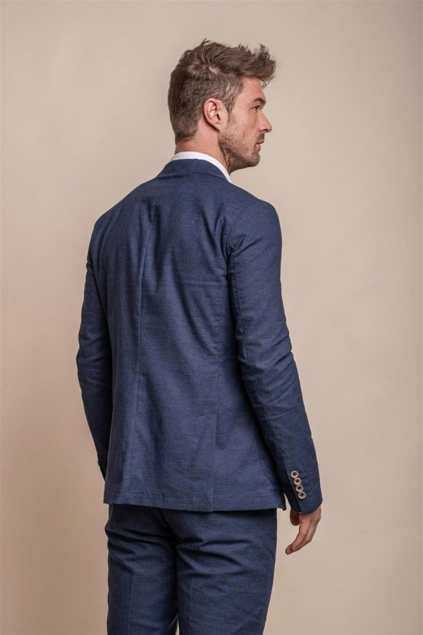 alvari navy quarter lined blazer back