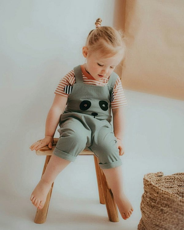 organic cotton Green Character Print Playsuit - image 1