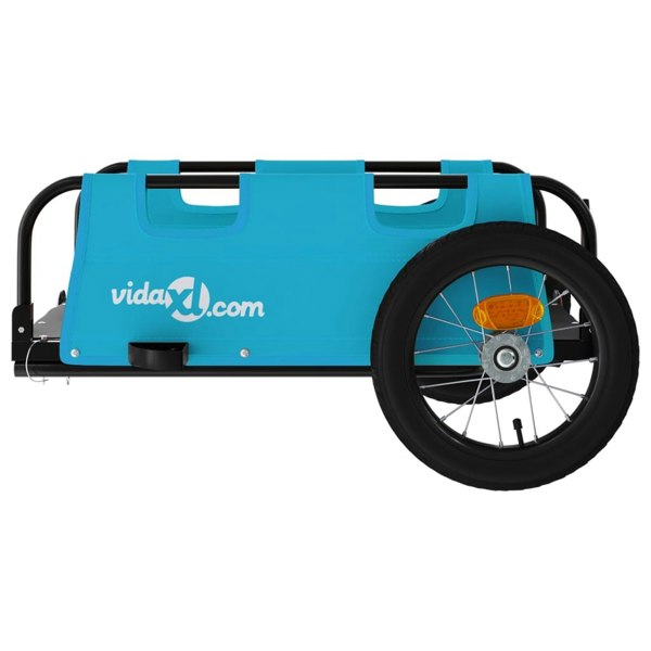 Berkfield Cargo Bike Trailer Blue Oxford Fabric and Iron