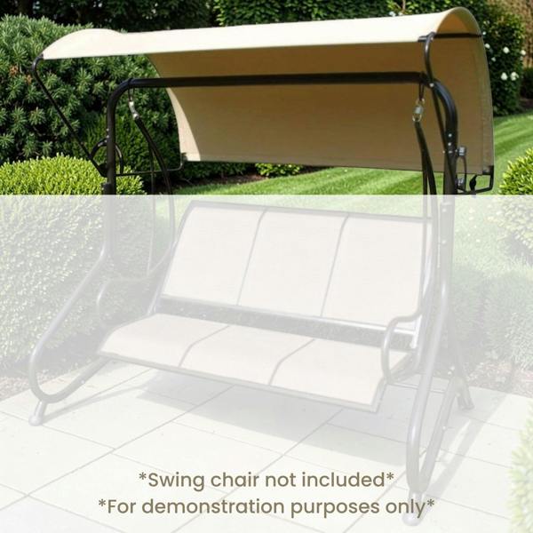 The Garden Marketplace Spare Canopy for Blenheim Garden 3 Seater Swing Seat (Swing Seat Not Included)
