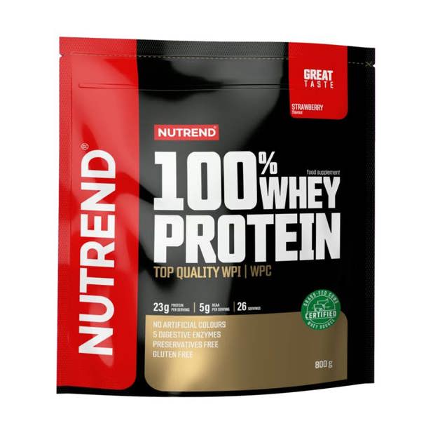 Nutrend 100% Whey Protein, Strawberry - 800g