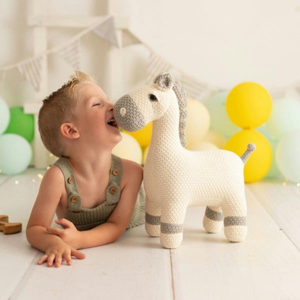 CROCHETTS Set of 2 cotton mare plush toys (Large + Mini) PLTY07LTM18-2