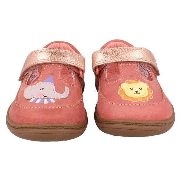 Clarks Girls Clarks Elephant And Lion Design T-Bar Shoes Flash Hats