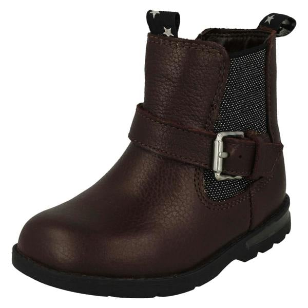 Clarks Girls Clarks Buckle Detailed Heeled Ankle Boots Dabi River T