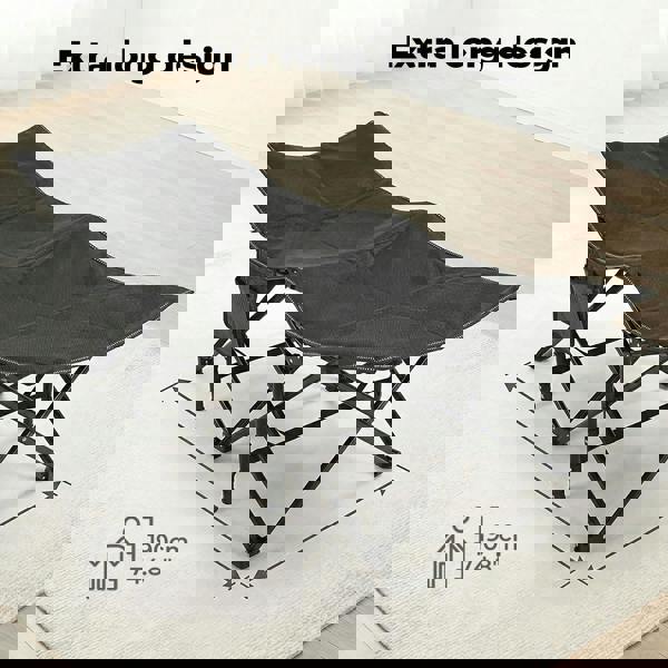 Levede Camping Cot Heavy Duty Travel Folding Camping Bed with Mattress Portable