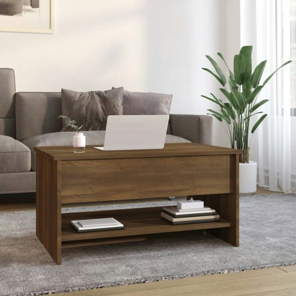 Berkfield Coffee Table Brown Oak 80x50x40 cm Engineered Wood