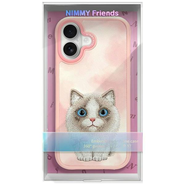 Nimmy Friends Nimmy Big Eye Cute Pet Ragdoll Cat Case with MagSafe for iPhone 17 6.3" Pink - N-XDY-IP17-07-D