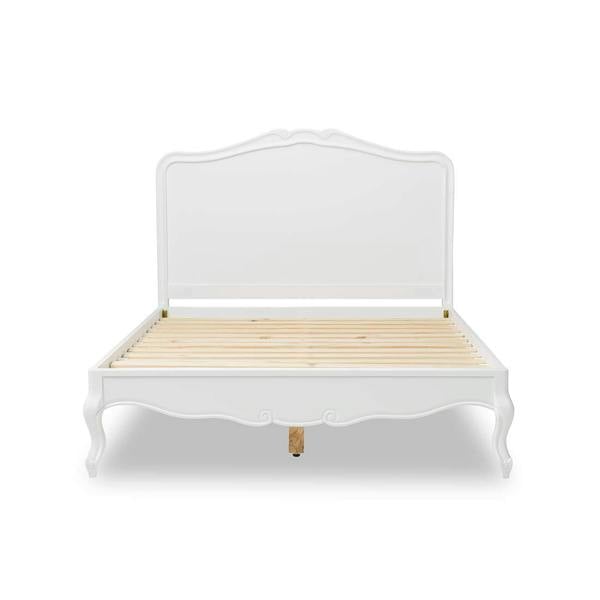 Statement Furniture Juliette White Bed Frame French Style with Wooden Headboard 3ft 4ft6 5ft 6ft