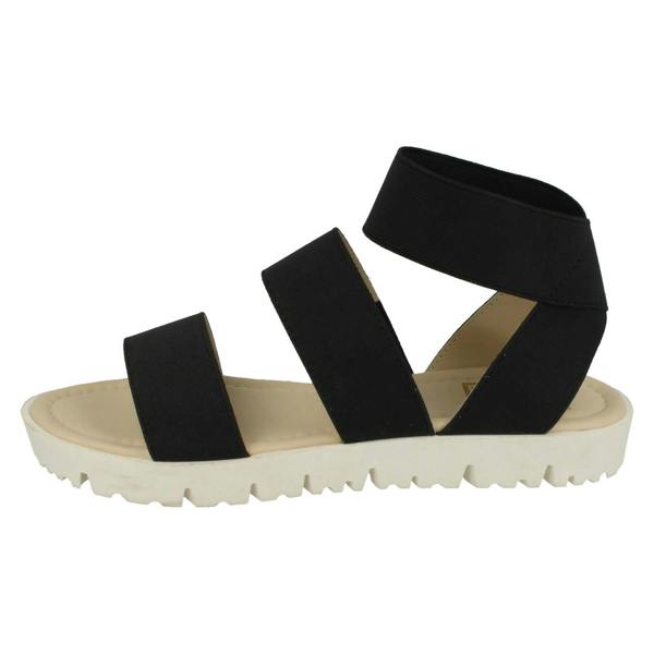 Down to Earth Ladies Down To Earth Elasticated Flat Sandals