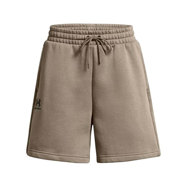 Under Armour Womens Fleece Logo Boyfriend Shorts - Brown