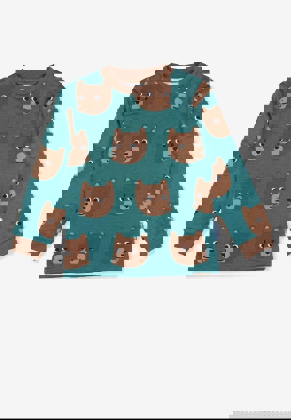 Toby Tiger Organic Brown Bear Print Pyjamas