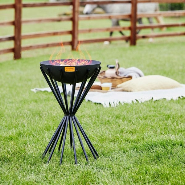 Ivyline Outdoor Tall Metal Dakota Firebowl