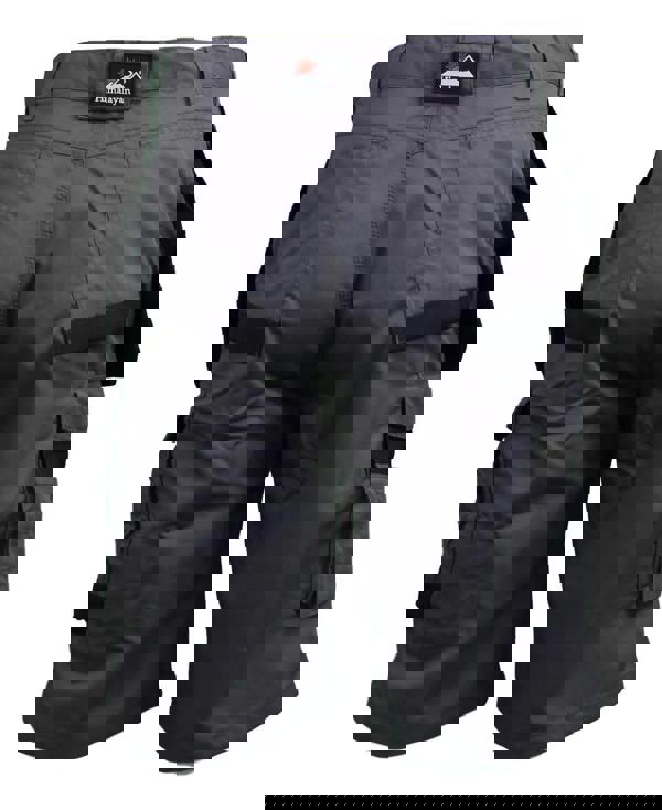 Himalayan Mens Multi-Pocket Work Trade Cargo Pockets Shorts, dark gray utility shorts with multiple pockets for work and outdoor activities.