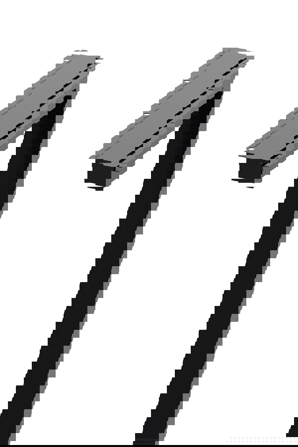 Living and Home 71cm/27.95 inch 2Pcs Black Anti-Slip Z-shaped Metal Table Legs Furniture Replacement Legs for DiningTable, Desks and Workbenches