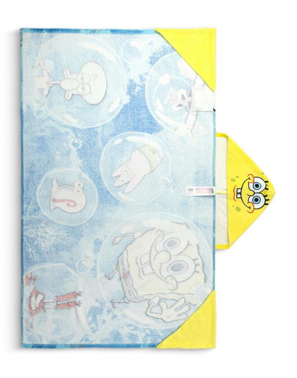 Vanilla Underground SpongeBob SquarePants Boys Blue Multi Character Poncho Towel (One Size)
