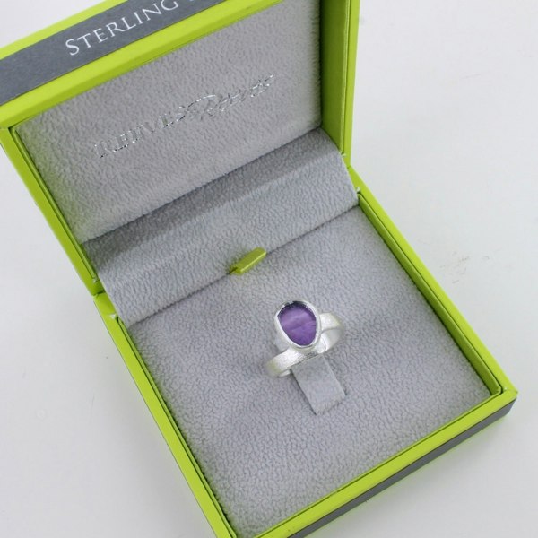 Sterling Silver and Rough Amethyst Ring - Reeves & Reeves