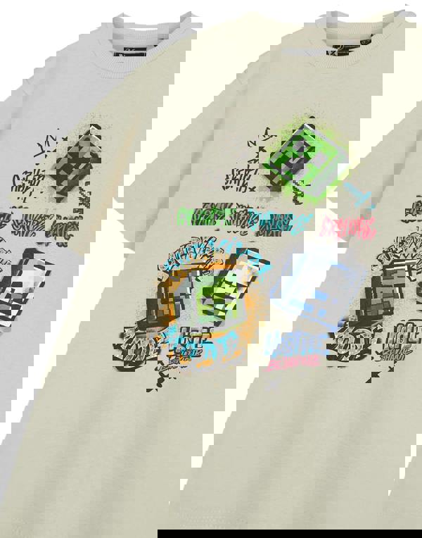 Minecraft Boys Beige Survival Short Sleeved T-Shirt